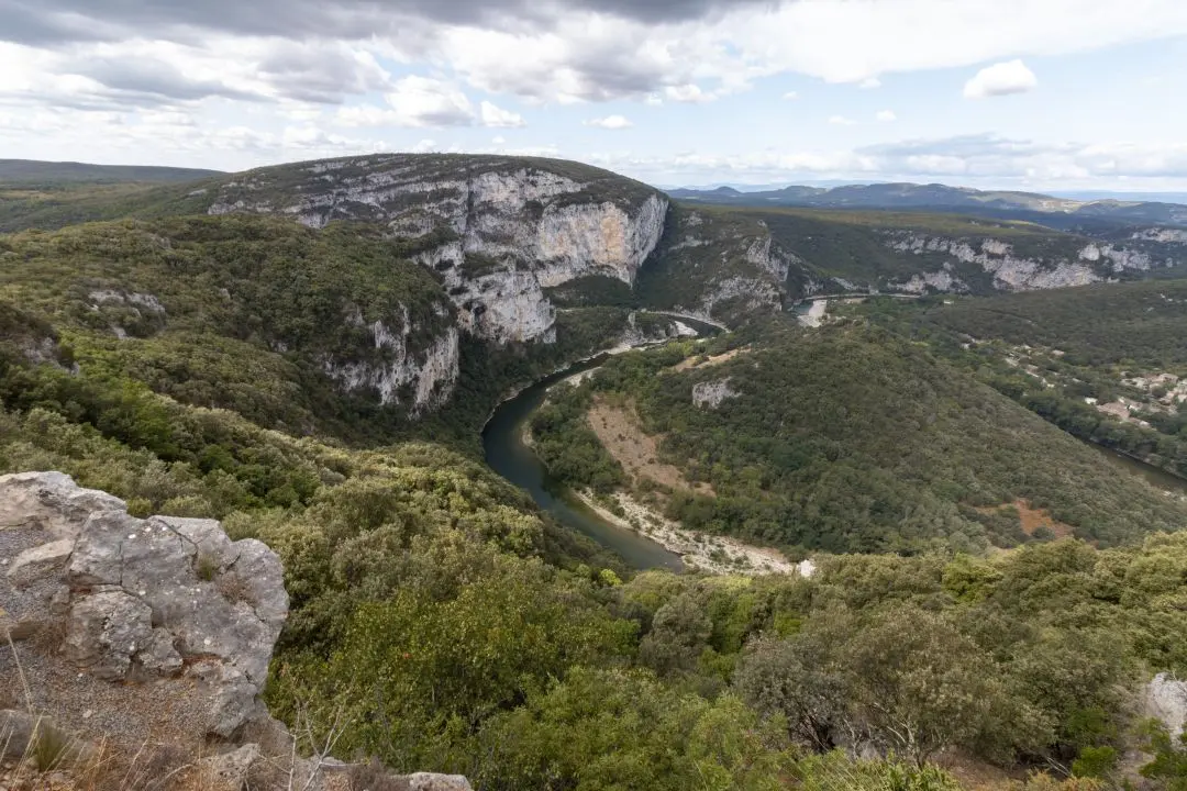 gorges ardeche from tourist road