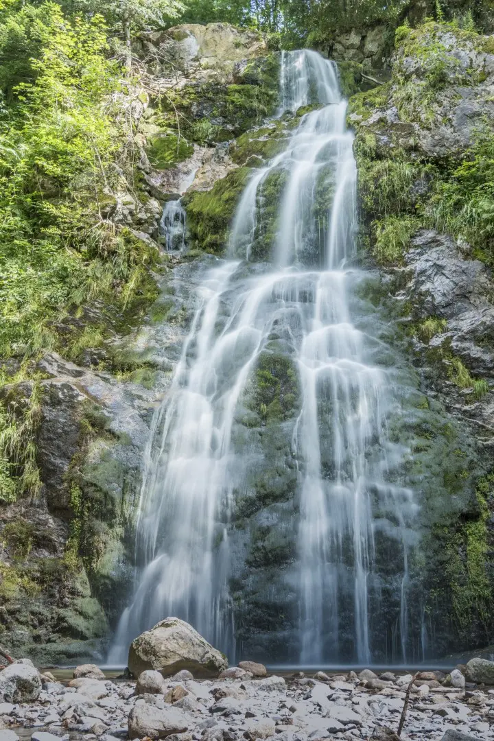 waterfall left side cascade heidenbad