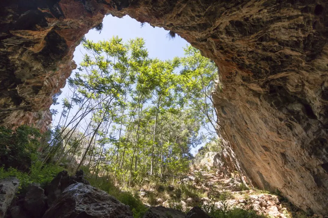 exit view of skotino cave
