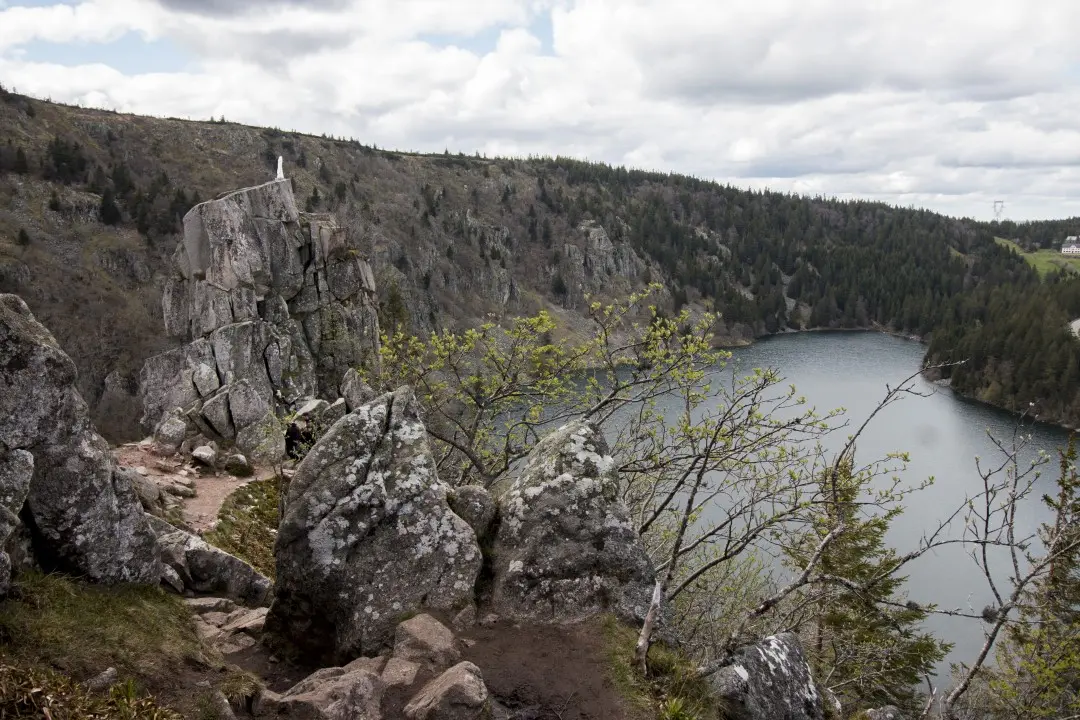 statue of the virgin from the white lake trail orbey