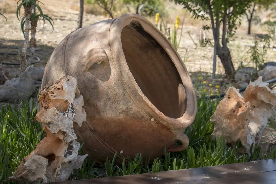 One of the amphorae in the monastery